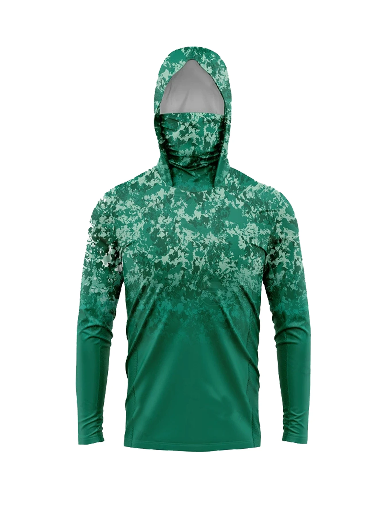 Fishing Mask Sun Protection - قميص رجالي طويل الأكمام للصيد والرحلات