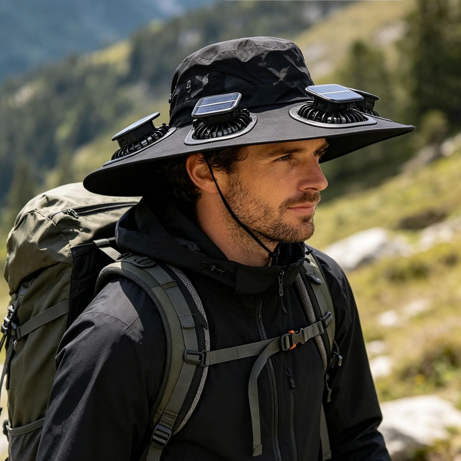 قبعة شمسية مزودة بـ 6 مراوح تع - مراجعة Fishing Hat وسعره