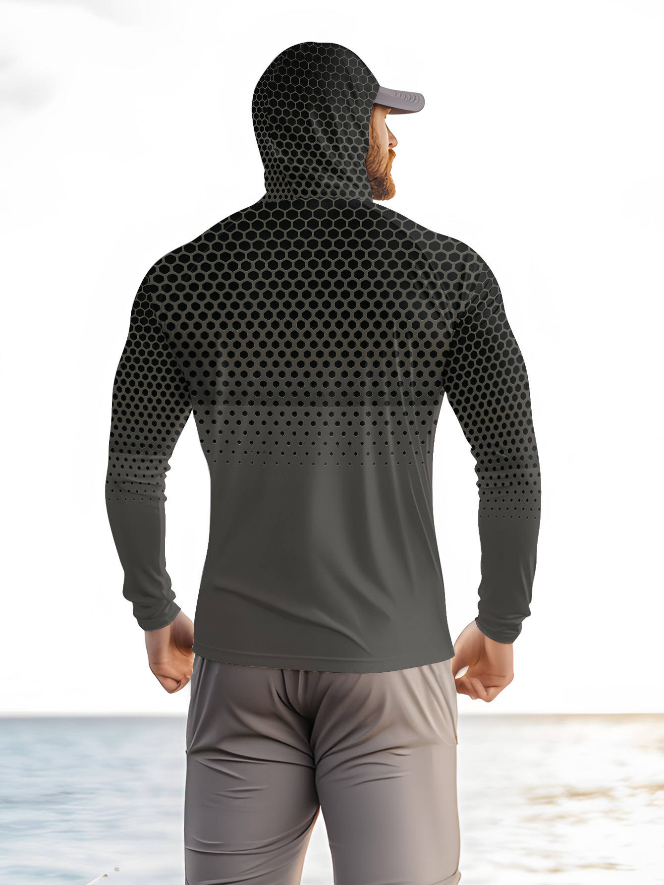 قميص صيد رجالي صيفي بعامل حماي - مراجعة Fishing Mask Sun Protection وسعره